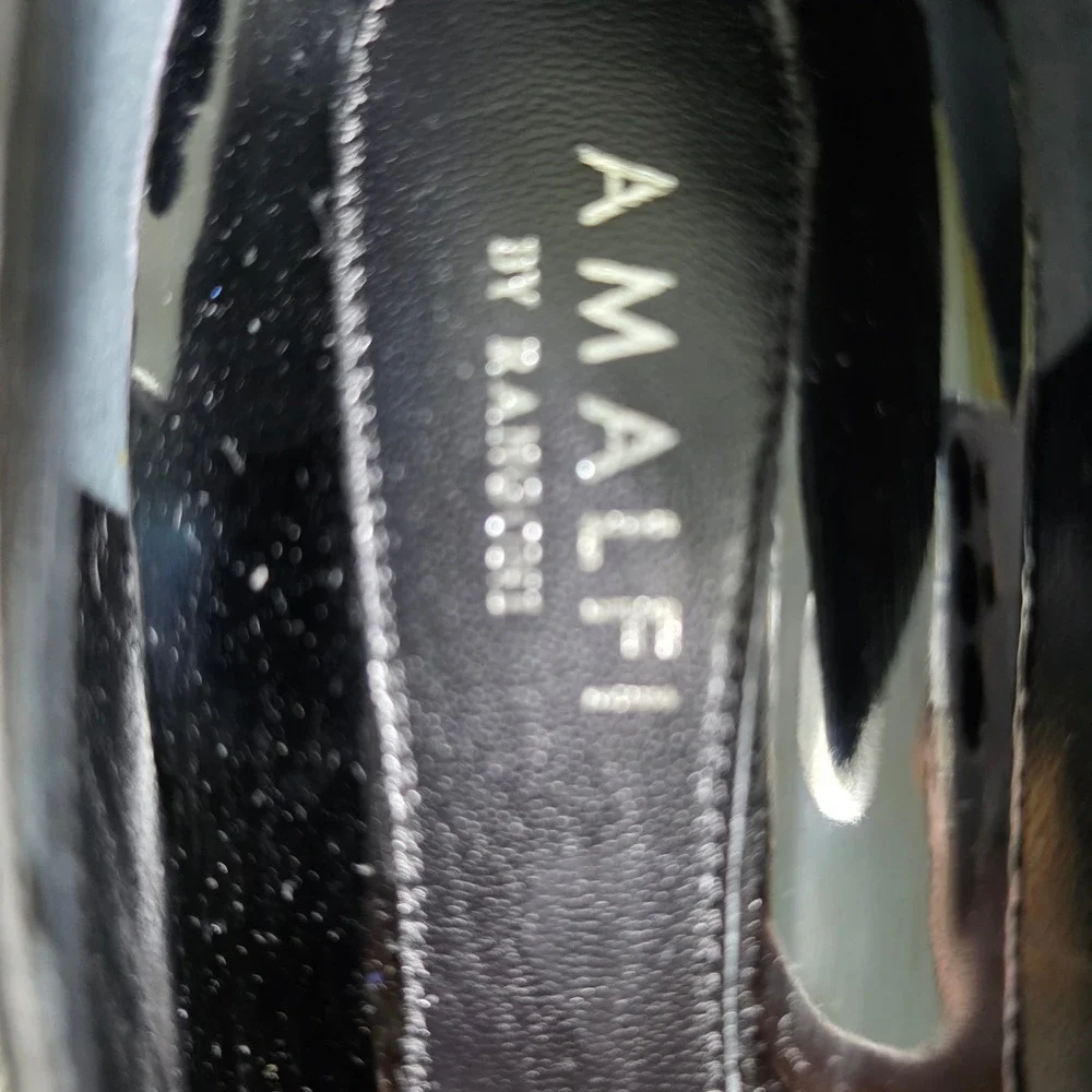 VTG Amalfi Rangoni Women's Plaid‎ Peep Toe Heels Italian Leather Lined 7.5 NIB